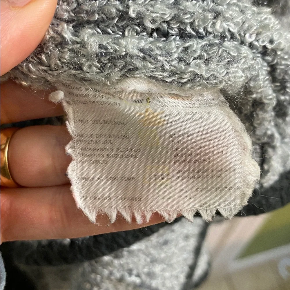 Gray Open-Front Ribbed Long Cardigan Sweater - Picture 4 of 7